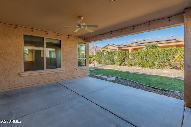 view of patio / terrace with ceiling fan