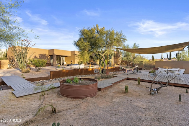 view of patio with a deck
