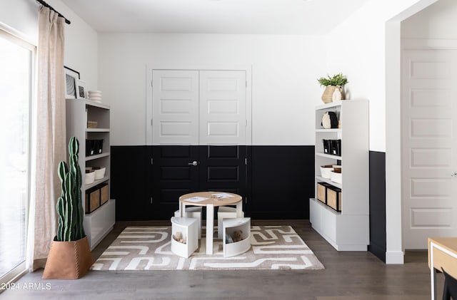 kitchen featuring dark hardwood / wood-style floors