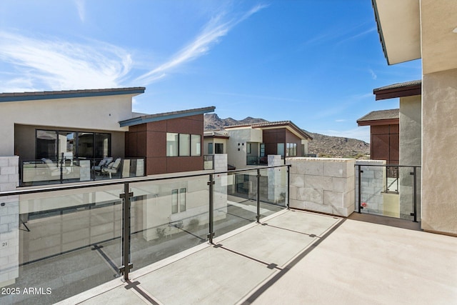 balcony with a mountain view