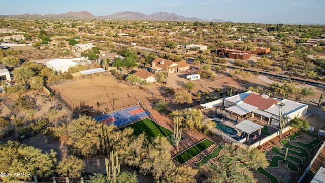 6520 E Peak View Rd, Cave Creek, AZ 85331 - aerial perspective of suburban area featuring a mountainous background