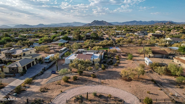 6520 E Peak View Rd, Cave Creek, AZ 85331 - aerial view of residential area with a mountain backdrop