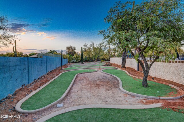 6520 E Peak View Rd, Cave Creek, AZ 85331 - view of yard featuring a putting area and fence