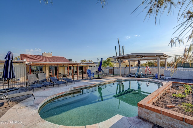 6520 E Peak View Rd, Cave Creek, AZ 85331 - view of pool with a fenced backyard and a patio area