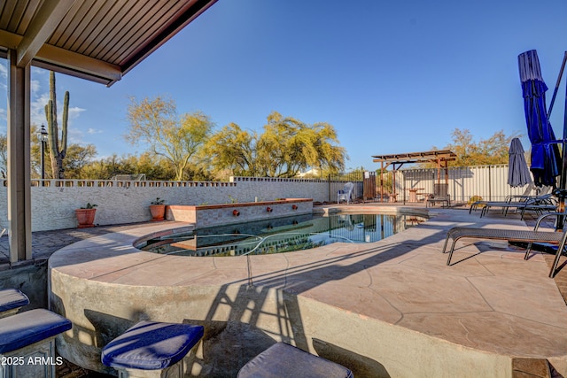 6520 E Peak View Rd, Cave Creek, AZ 85331 - view of swimming pool with a fenced backyard and a patio area