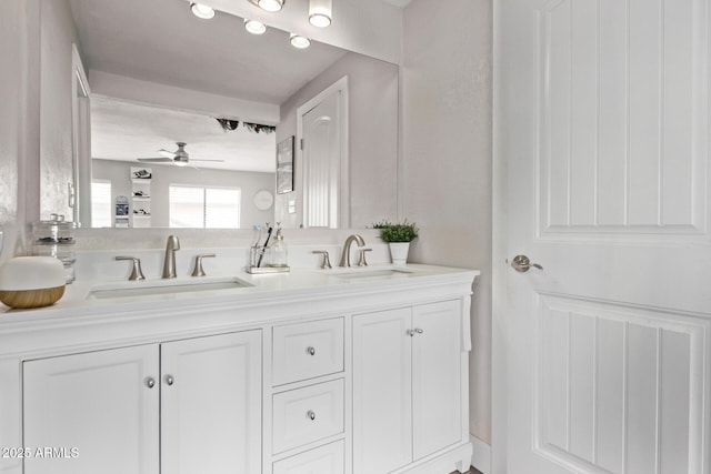 1914 S Brooks Cir, Mesa, AZ 85202 - full bath featuring double vanity and ceiling fan