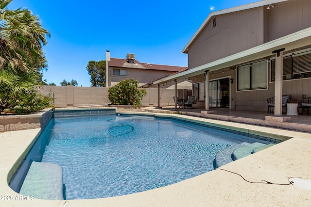 1914 S Brooks Cir, Mesa, AZ 85202 - view of swimming pool featuring a patio and a fenced backyard