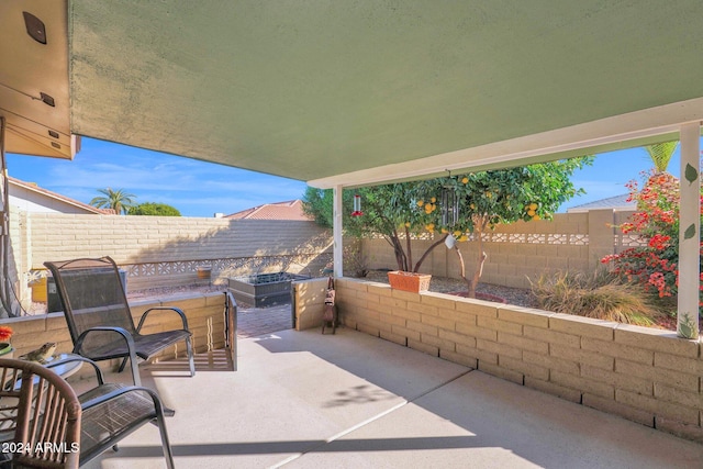 view of patio / terrace with exterior kitchen