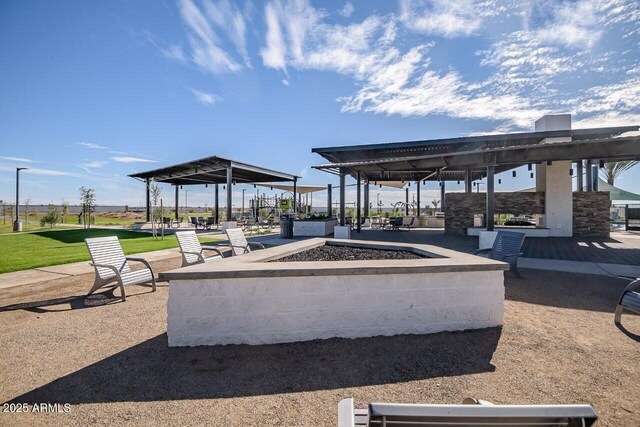 1205 W Sparrow Dr, Queen Creek, AZ 85140 - view of patio / terrace with a gazebo