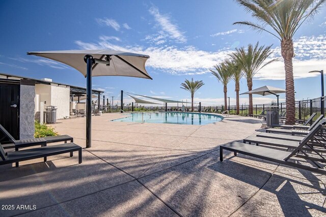 1205 W Sparrow Dr, Queen Creek, AZ 85140 - community pool featuring a patio area and fence