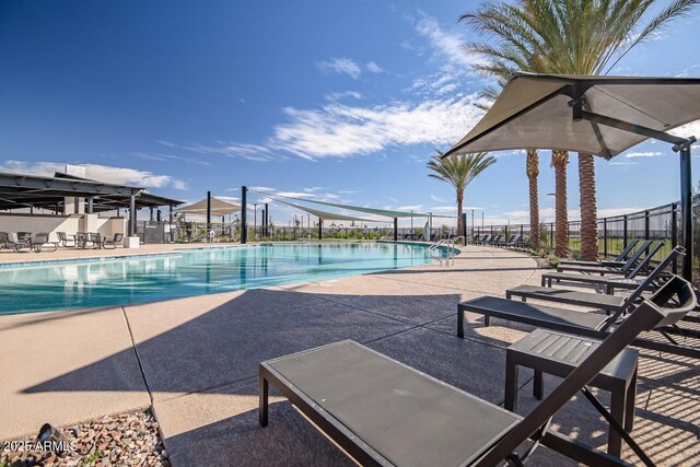 1205 W Sparrow Dr, Queen Creek, AZ 85140 - community pool featuring fence and a patio area