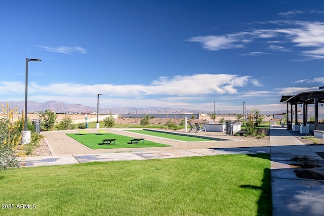 1205 W Sparrow Dr, Queen Creek, AZ 85140 - view of home's community featuring a mountain view and a lawn