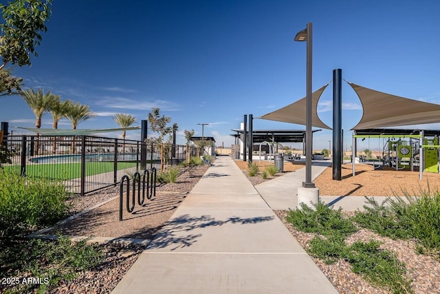 1205 W Sparrow Dr, Queen Creek, AZ 85140 - surrounding community with fence and a gazebo