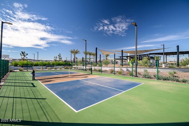1205 W Sparrow Dr, Queen Creek, AZ 85140 - view of tennis court featuring fence and community basketball court