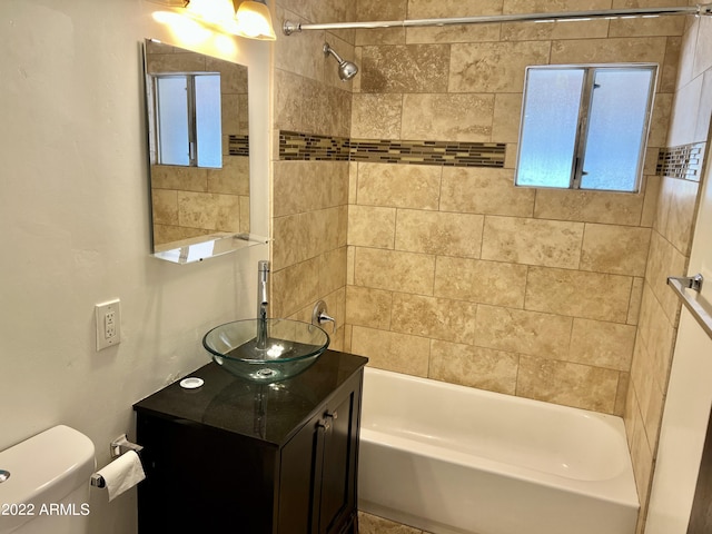 4213 N Westview Dr, Phoenix, AZ 85015 - bathroom featuring  shower combination, toilet, and vanity