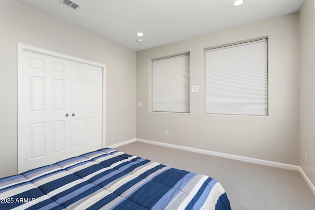 16953 W Merrell St, Goodyear, AZ 85395 - unfurnished bedroom featuring carpet flooring, recessed lighting, baseboards, and a closet