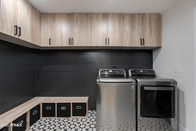 14012 N 57th Pl, Scottsdale, AZ 85254 - laundry room featuring cabinet space and washing machine and clothes dryer