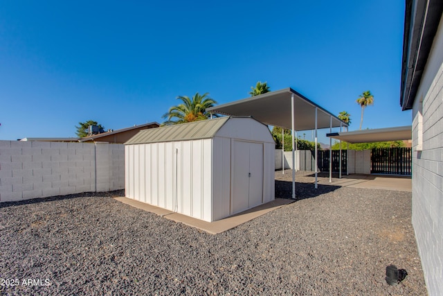 14012 N 57th Pl, Scottsdale, AZ 85254 - view of shed with a fenced backyard