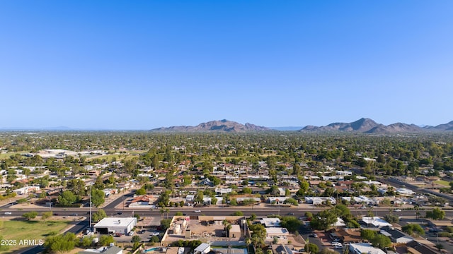 14012 N 57th Pl, Scottsdale, AZ 85254 - aerial view of residential area with a mountain backdrop