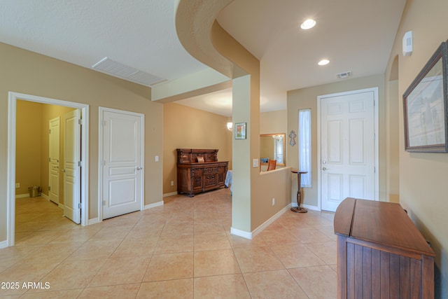 view of tiled foyer