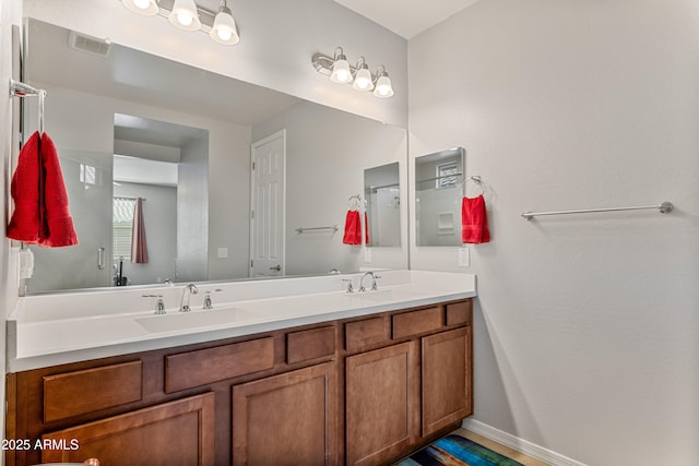 bathroom featuring vanity