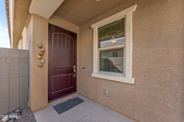 view of doorway to property