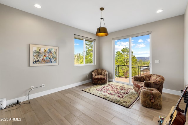 1417 Eureka Ridge Way, Prescott, AZ 86303 - sitting room with wood finished floors, baseboards, and recessed lighting