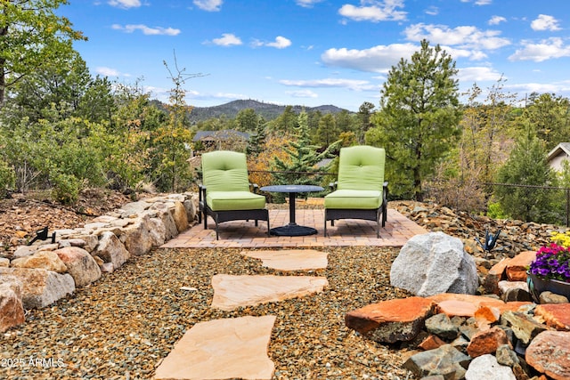 1417 Eureka Ridge Way, Prescott, AZ 86303 - view of yard with a patio area and a mountain view