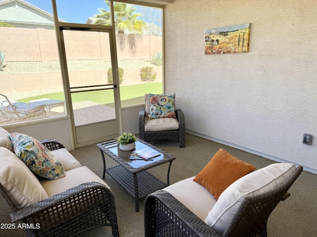 view of sunroom