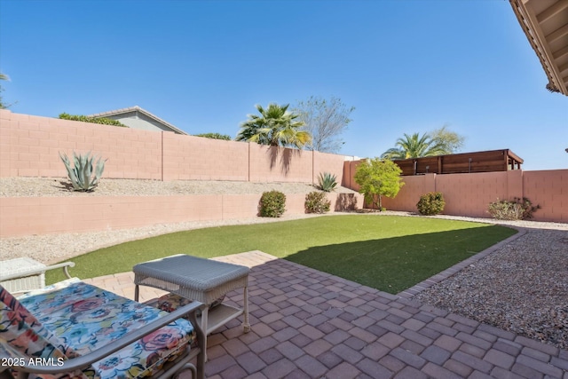 view of patio / terrace with a fenced backyard