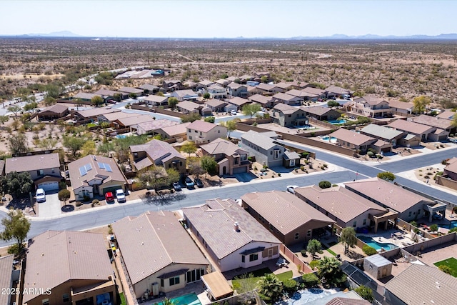 bird's eye view with a residential view