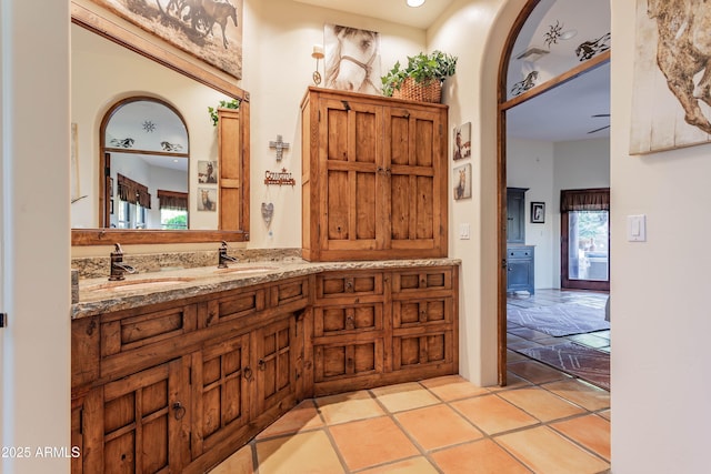 bathroom featuring visible vents and vanity