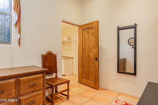 office featuring light tile patterned flooring
