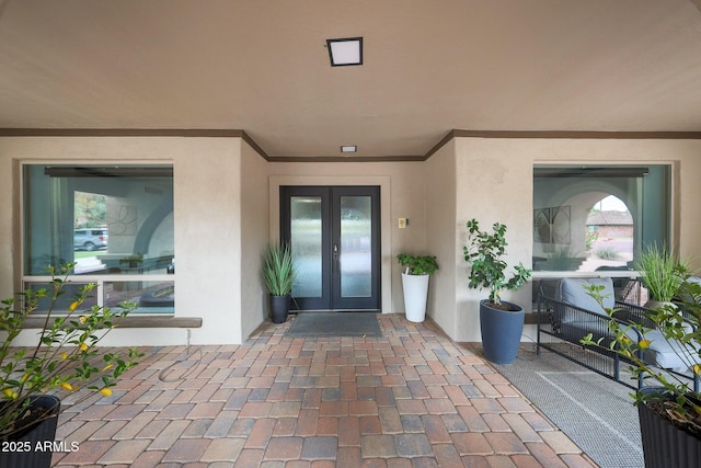 1444 E Myrna Ln, Tempe, AZ 85284 - doorway to property featuring french doors and stucco siding