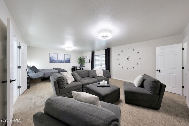 1444 E Myrna Ln, Tempe, AZ 85284 - living room featuring light colored carpet and baseboards
