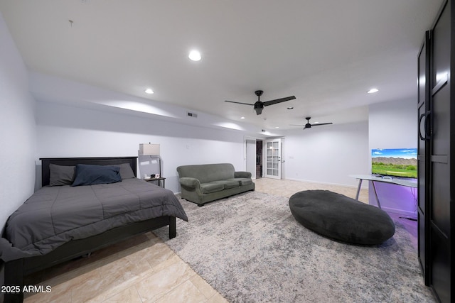 1444 E Myrna Ln, Tempe, AZ 85284 - bedroom featuring recessed lighting and ceiling fan