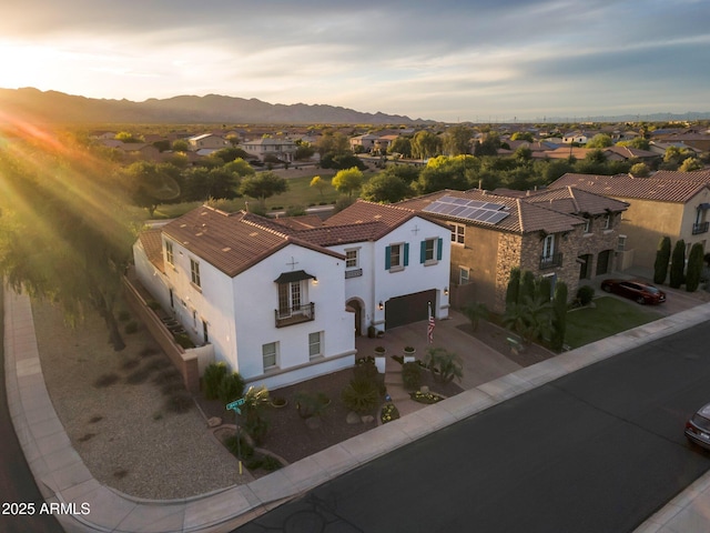 9608 N 184th Ln, Waddell, AZ 85355 - aerial view of residential area featuring a mountain backdrop