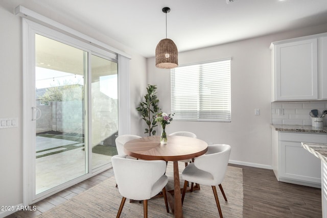 dining area with a healthy amount of sunlight