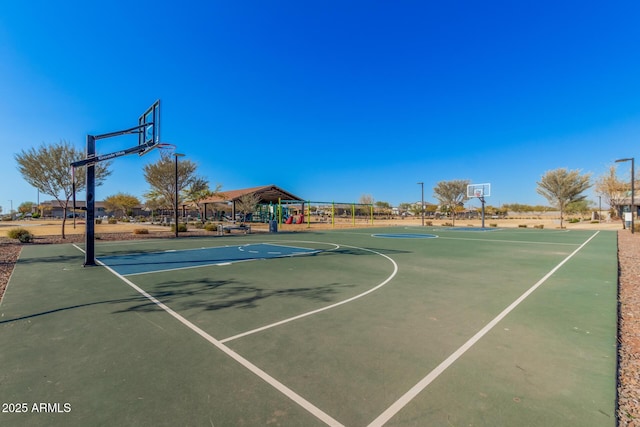 view of basketball court