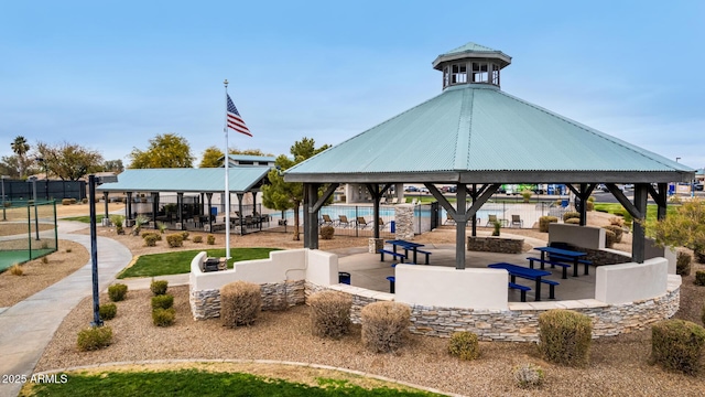 view of property's community featuring a gazebo