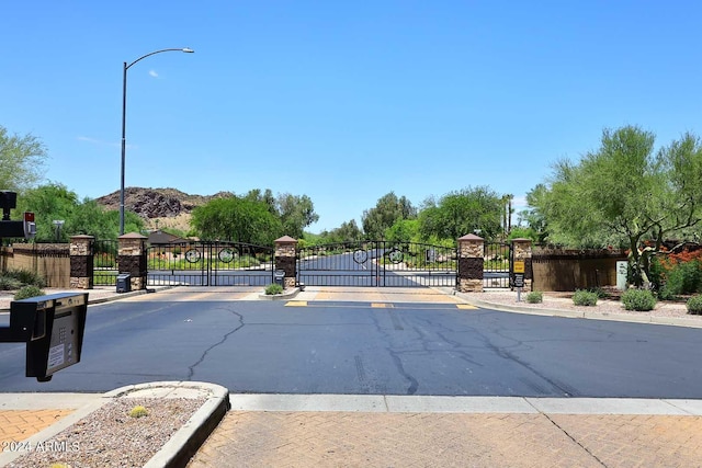 view of street featuring a mountain view