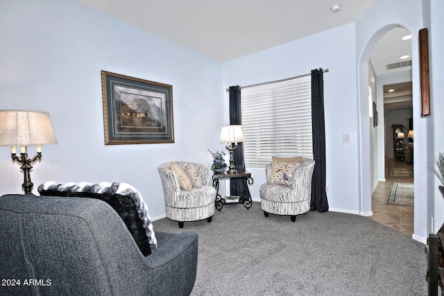 view of carpeted living room