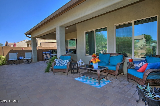 view of patio / terrace with outdoor lounge area