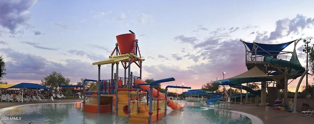 view of playground at dusk