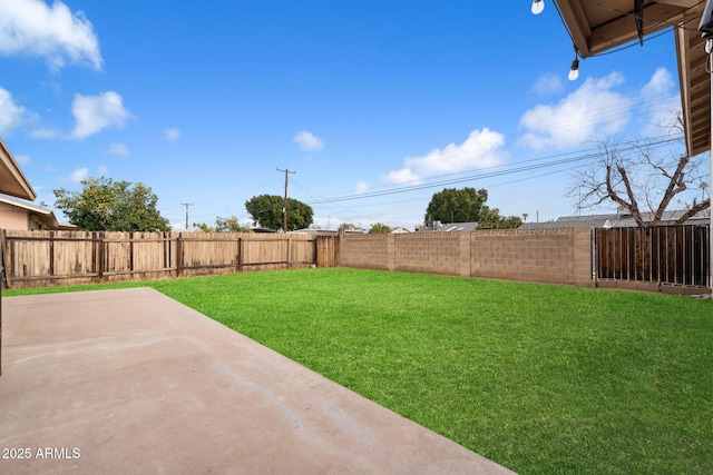 255 N Hunt Dr E, Mesa, AZ 85203 - fenced backyard with a patio