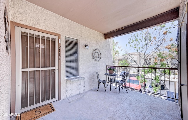 exterior space with a balcony