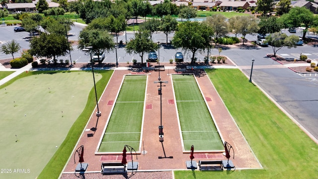 bird's eye view with a residential view
