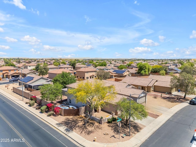 aerial view featuring a residential view