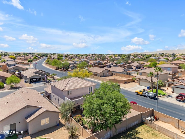 bird's eye view with a residential view