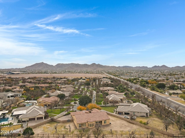 view of mountain feature featuring a residential view